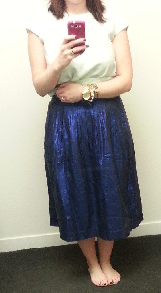 blue sparkle midi