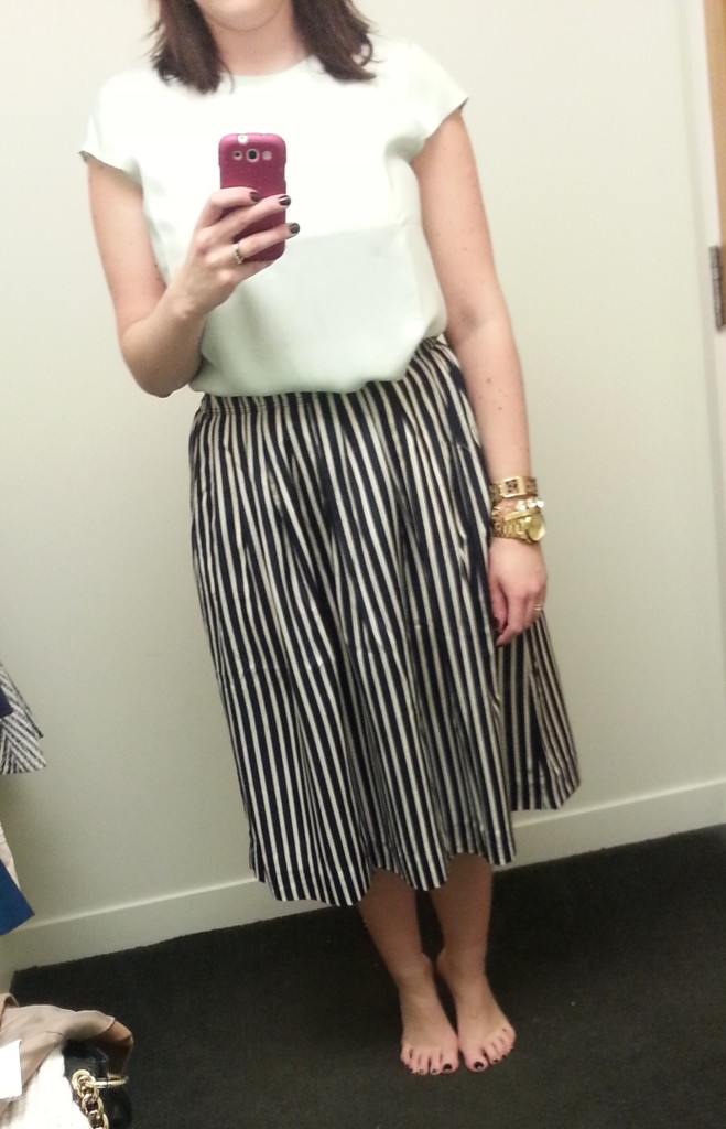 stripe midi